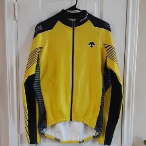 Descente Yellow and Black Performance Cycling Jacket